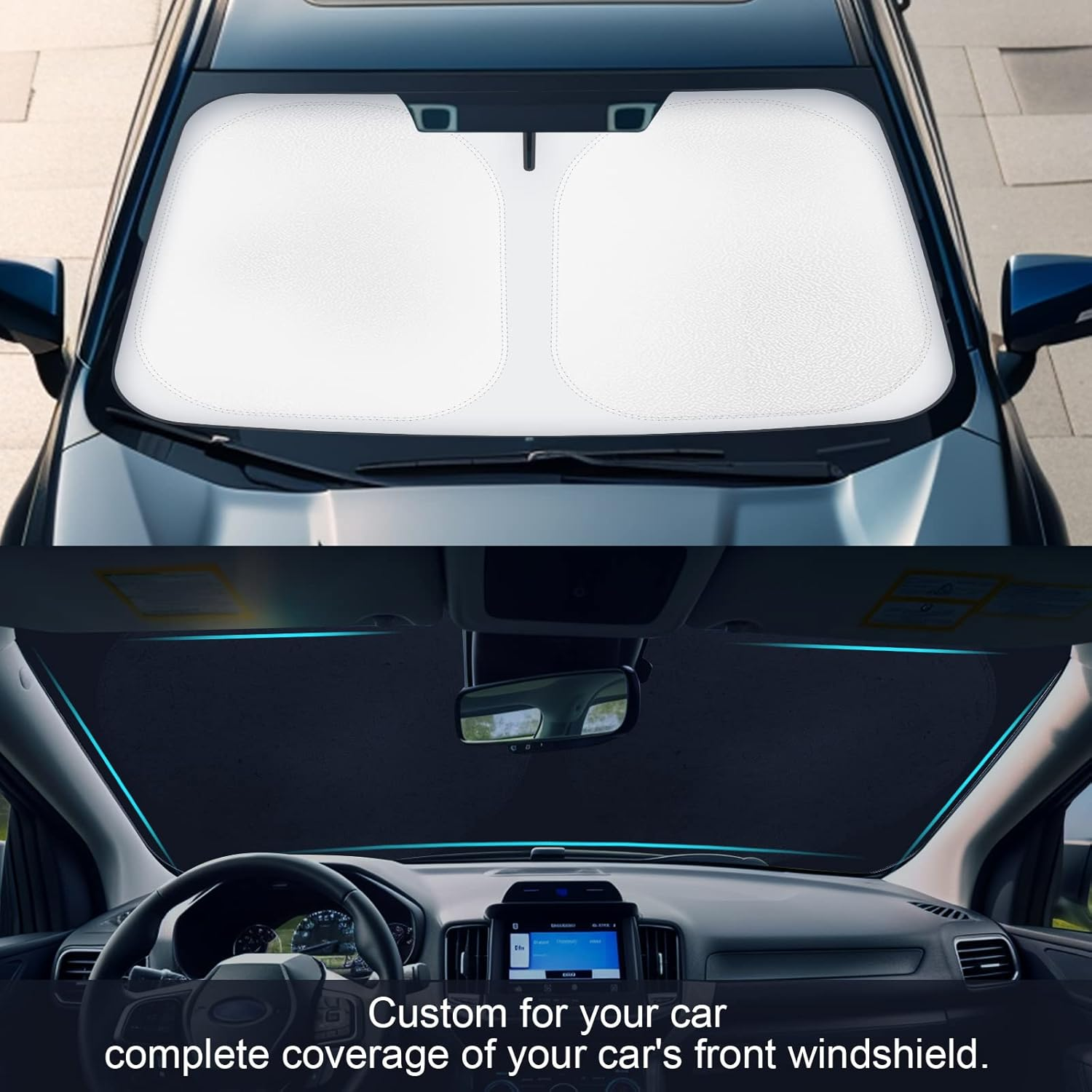 Car Windshield Sun Shade Compatible with 2018 2019 2020 2021 2022 2023 Subaru Crosstrek 2.0I Premium Limited Wagon Accessories Foldable Sunshade Custom Windshield Sun Visor