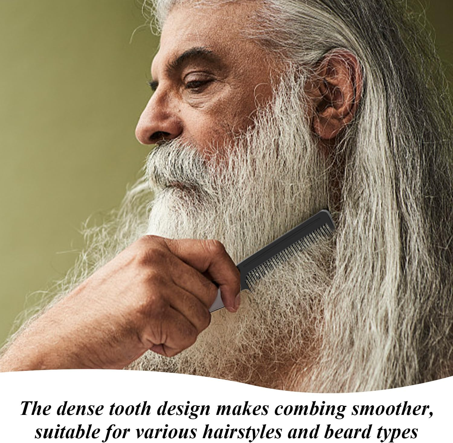 CHROMACRAFT Pack of 2 Foldable Beard Combs, Portable Stainless Steel Beard Comb, Professional Styling Comb for Men, Hairdressing Comb, Fine Tooth Oil Comb image number 3