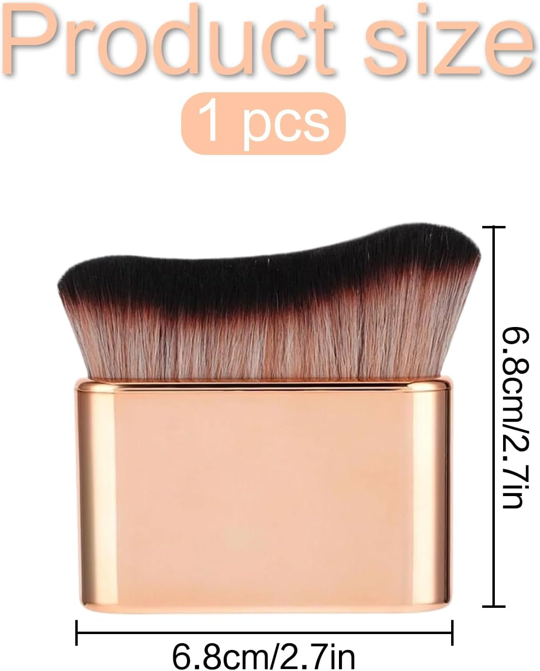 Pack of 2 Self-Tanning Brushes, Kabuki Brush, Body Glow, Self-Tanning, Leg and Body Make-Up, Body Brush, Soft, Multifunctional, for Applying Body Lotion, Make-Up for Body, Women, Daily Use and Beauty image number 2