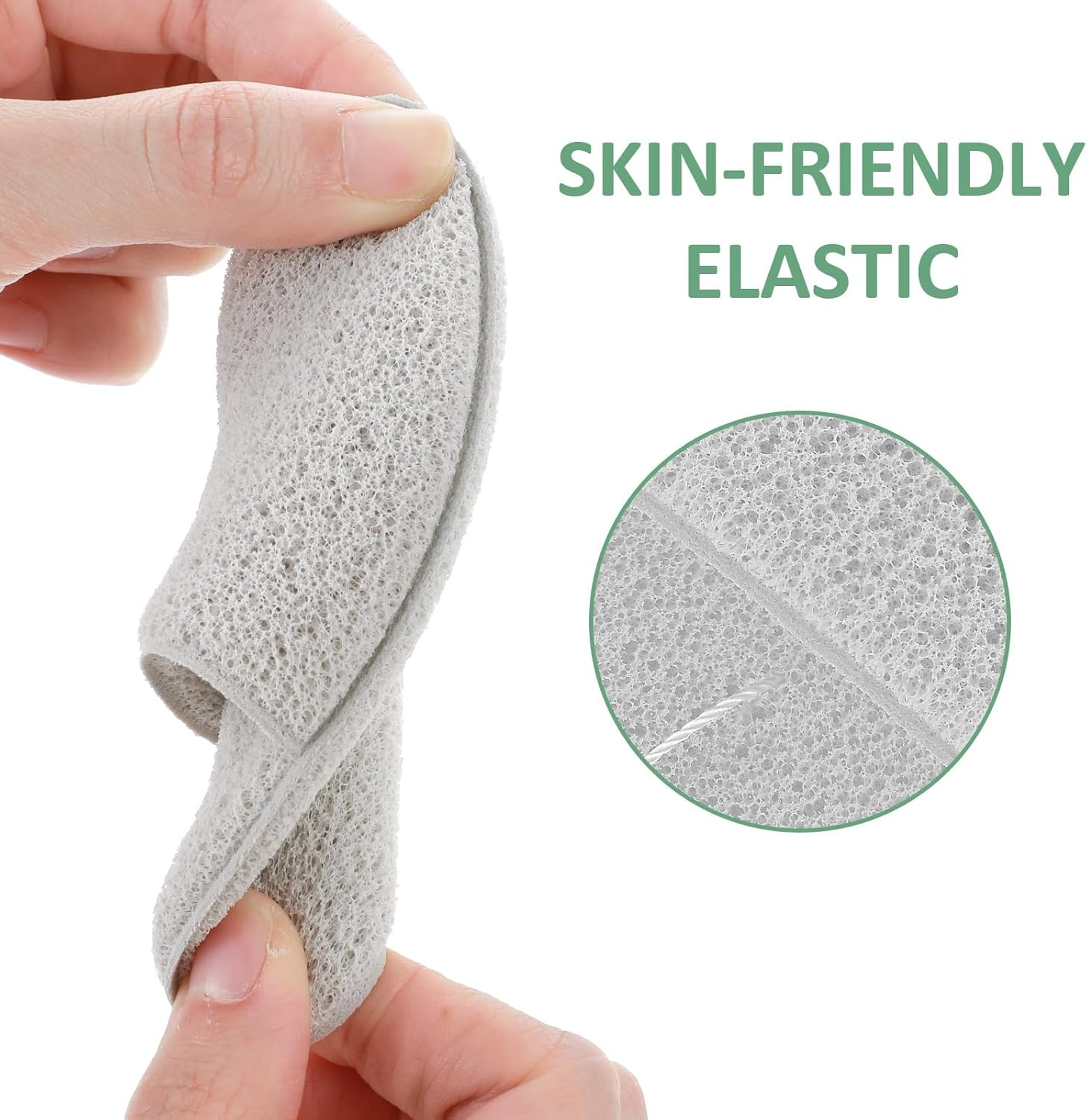 2 PCS Facial Sponge Konjac Glove Bath Sponge Gentle Exfoliating Pads Wash Reusable Puff for Daily Face Deep Pore Cleansing Blackheads Dead Skin, Makeup Remover (Gray, Green) image number 6