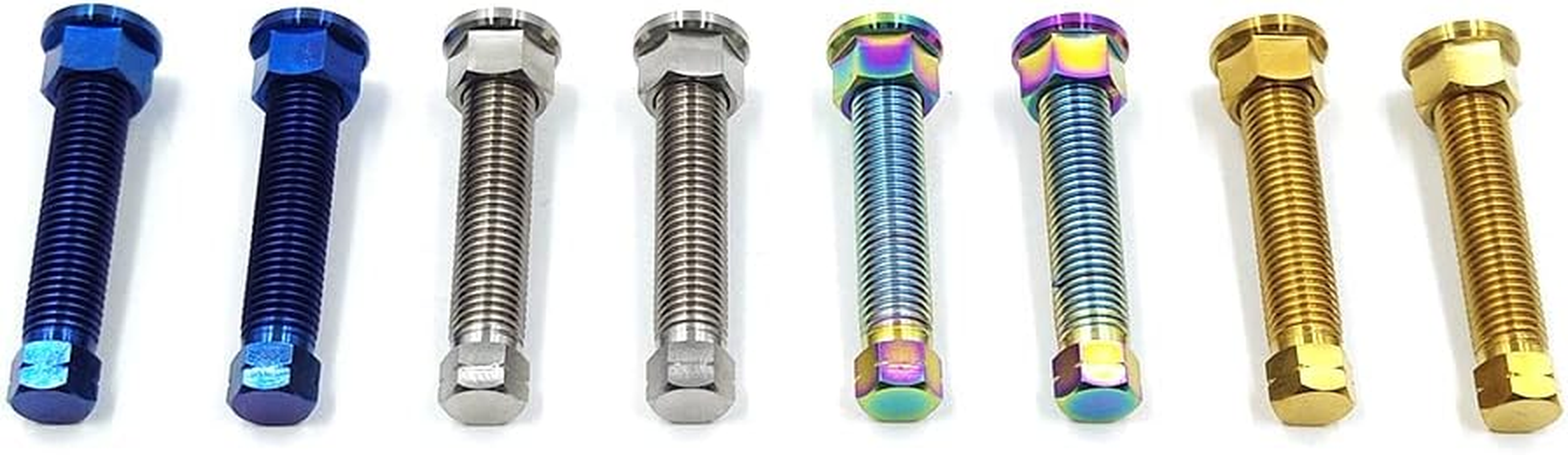 Motorcycle Titanium Alloy Chain Adjuster Bolt 1 Pair M8*1.25 Motocross for CRF WRF YZF KXF RMZ Dirt Bike (M8 Natual)