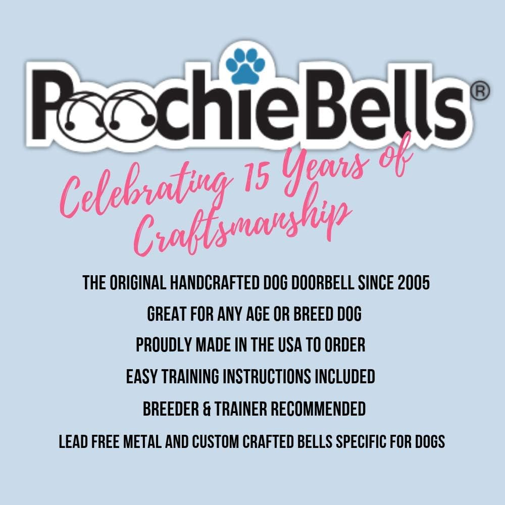 Poochiebells - Dog Bells Toilet Training - Dog Bell for Door Potty Training - Barking Dog Doorbell - Adjustable Length Dog Door Bells and Training Bells - Dog Toilet Training Bell (Starry Night) image number 6