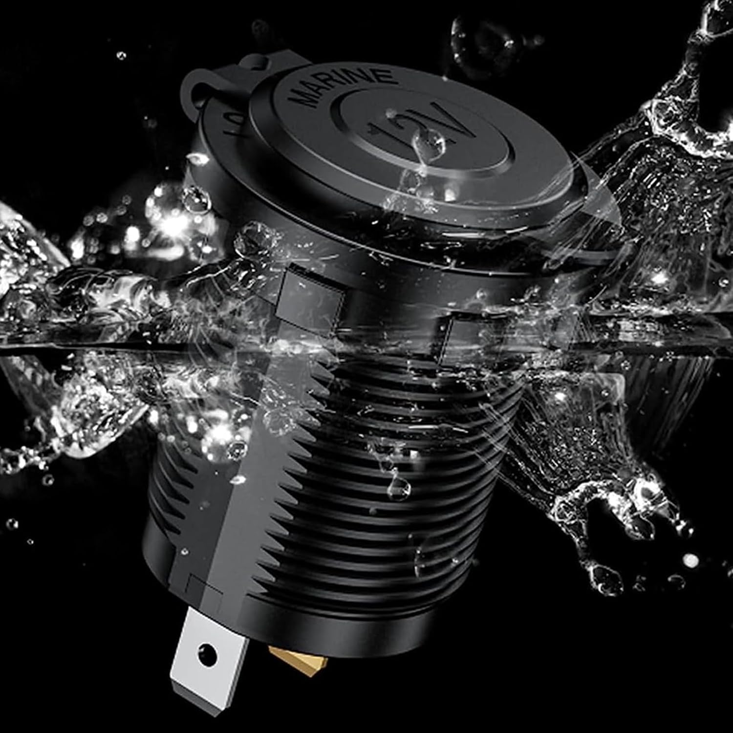 MAEZOE 12V Cigarette Lighter Socket, 3-Pack Car Marine Motorcycle ATV RV Lighter Socket Power Outlet Socket Replacement Waterproof Plug image number 5