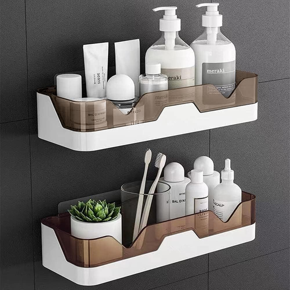 2-Pack Shower Caddy, Separable Shower Organizer, No Drilling Double Layer Shower Shelf, Used for Bathroom and Kitchen (Amber)