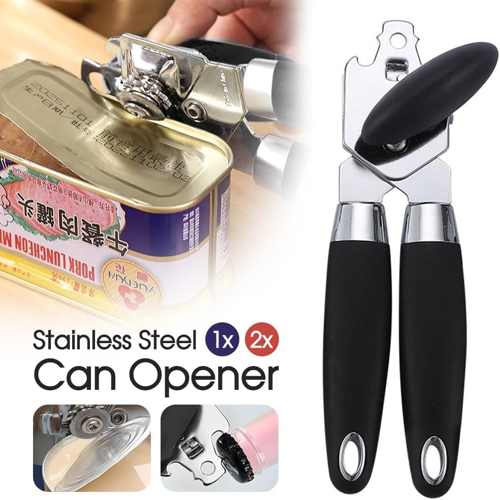 Tootoo Stainless Steel Can Opener with PP Handle - Smooth Edge Cutting, Rust-Resistant & Multi-Functional with Built-In Bottle Opener 5X7Cm (2) image number 6