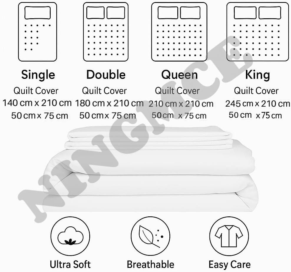 NINGMCE Elegant Flamingo Duvet Cover Romantic Scandinavian-Inspired Theme Pattern Bedding for Kids & Teens Soft Microfiber Quilt Cover Single/Double/King (3/4 PCS) (C,Queen-3Pcs) image number 5