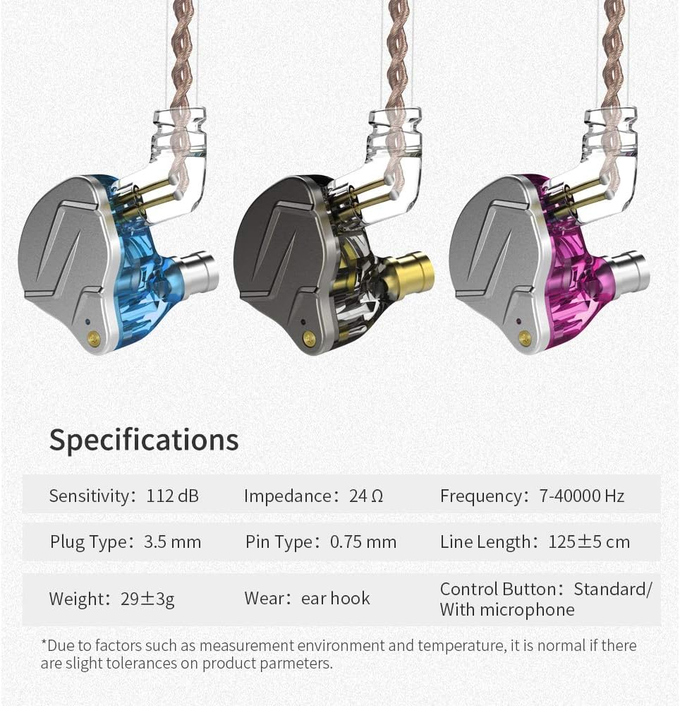 KZ ZSN PRO Headset Hifi Hybrid Technology Professional Dynamic In-Ear Earphone (With Mic, Grey) image number 1