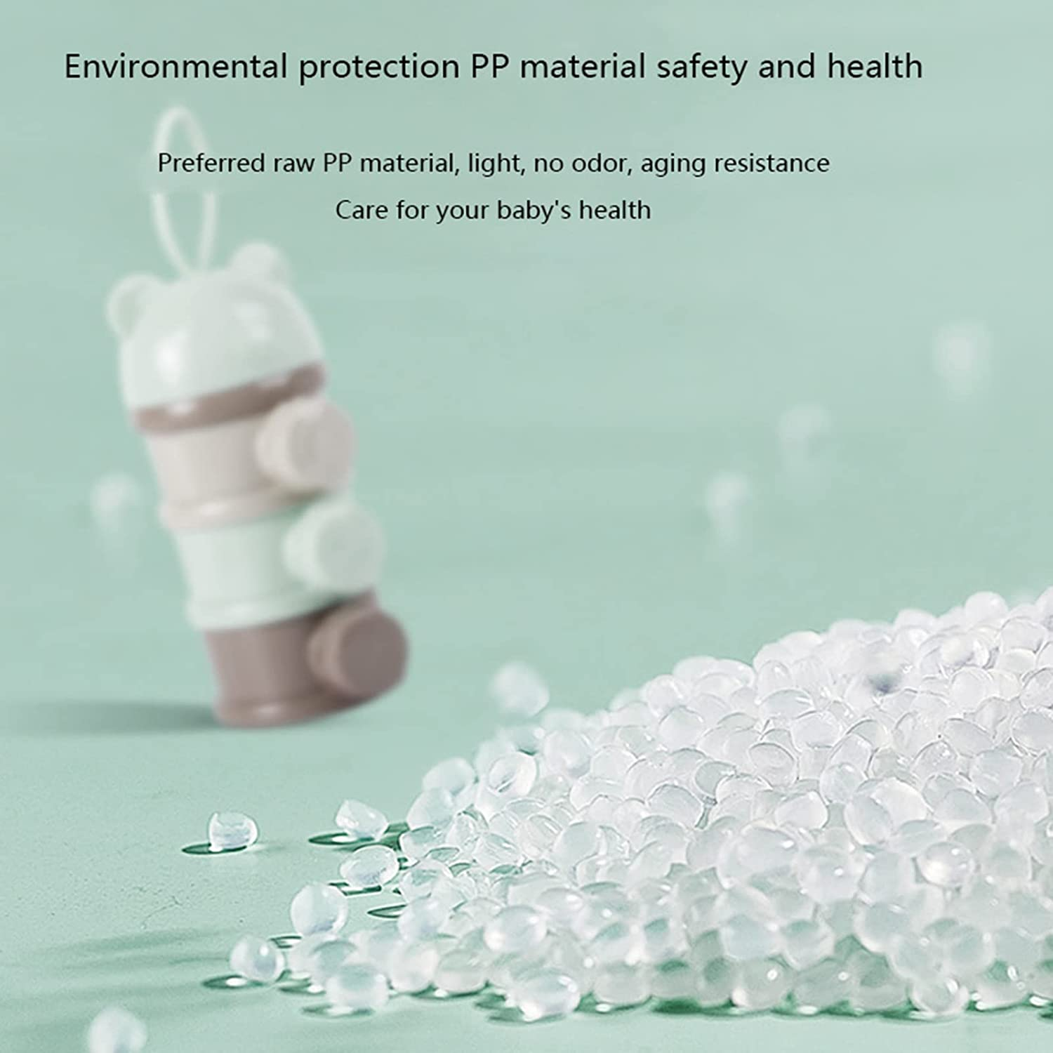 2 PCS 4 Layers Milk Powder Dispenser,Milk Powder Pots,Food Storage Tank, Candy Storage Tank, Formula Dispenser Portable Milk Powder Formula Dispenser Container Pot Box Milk Cans Snack Storage Box for Travel(Bpa Free) image number 3