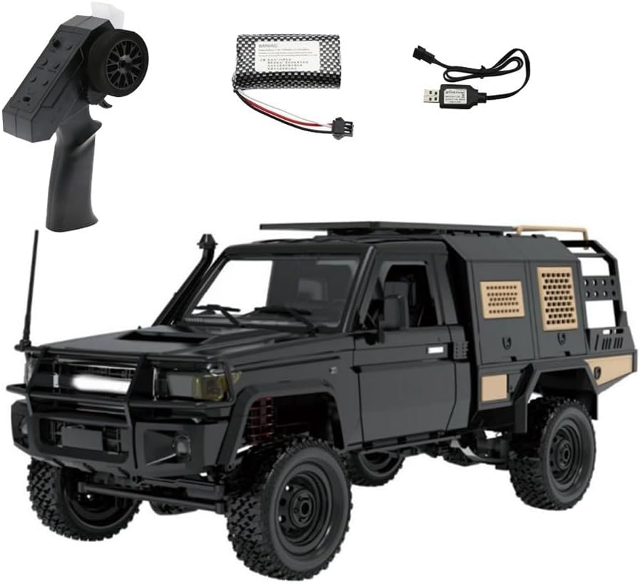 2.4G Full Scale Pickup Short Truck 4WD Climbing Car RC Car Remote Control Toy for MN Model MN82S 1:12 Black image number 2