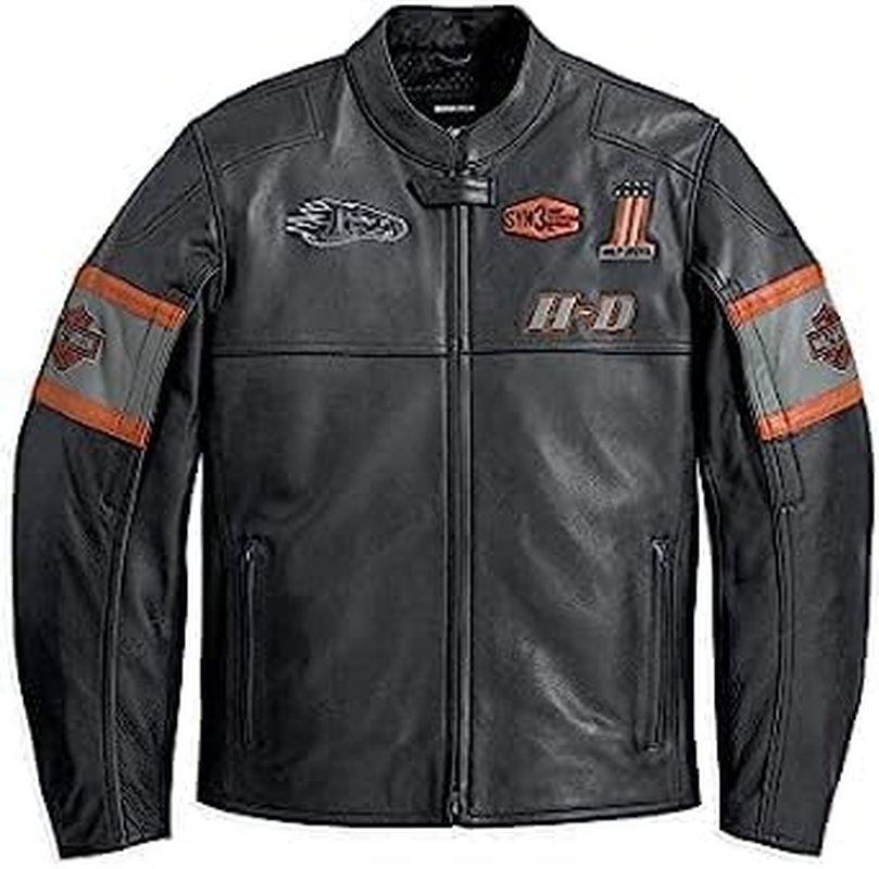 Men&rsquo;S Harley-D Biker Leather Jacket | Motorcycle Leather Jacket for Men image number 2