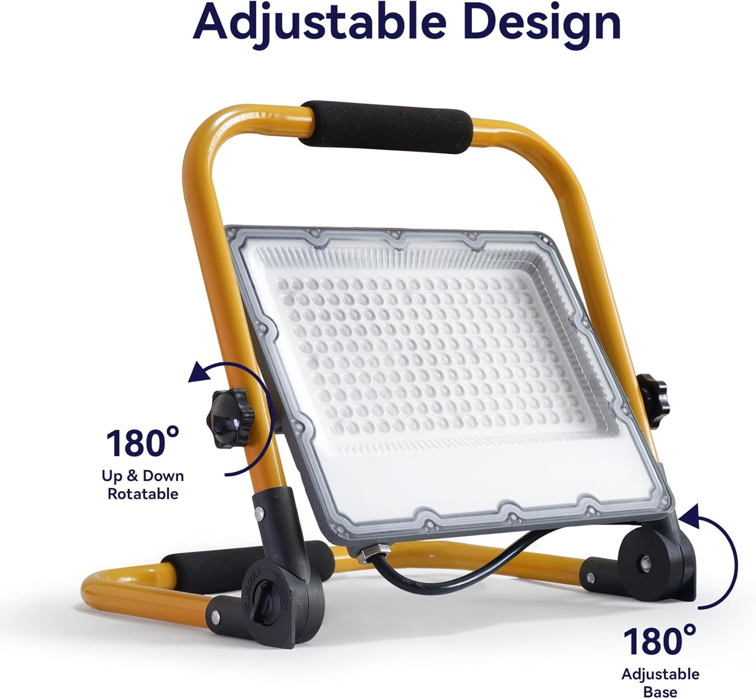 MEEKBOS 150W LED Work Light, 15000LM Construction Light with 4M Cable, 1000W Equivalent 6500K Adjustable Working Lights, IP66 Waterproof Job Site Light for Construction Site,Workshop,Garage image number 5