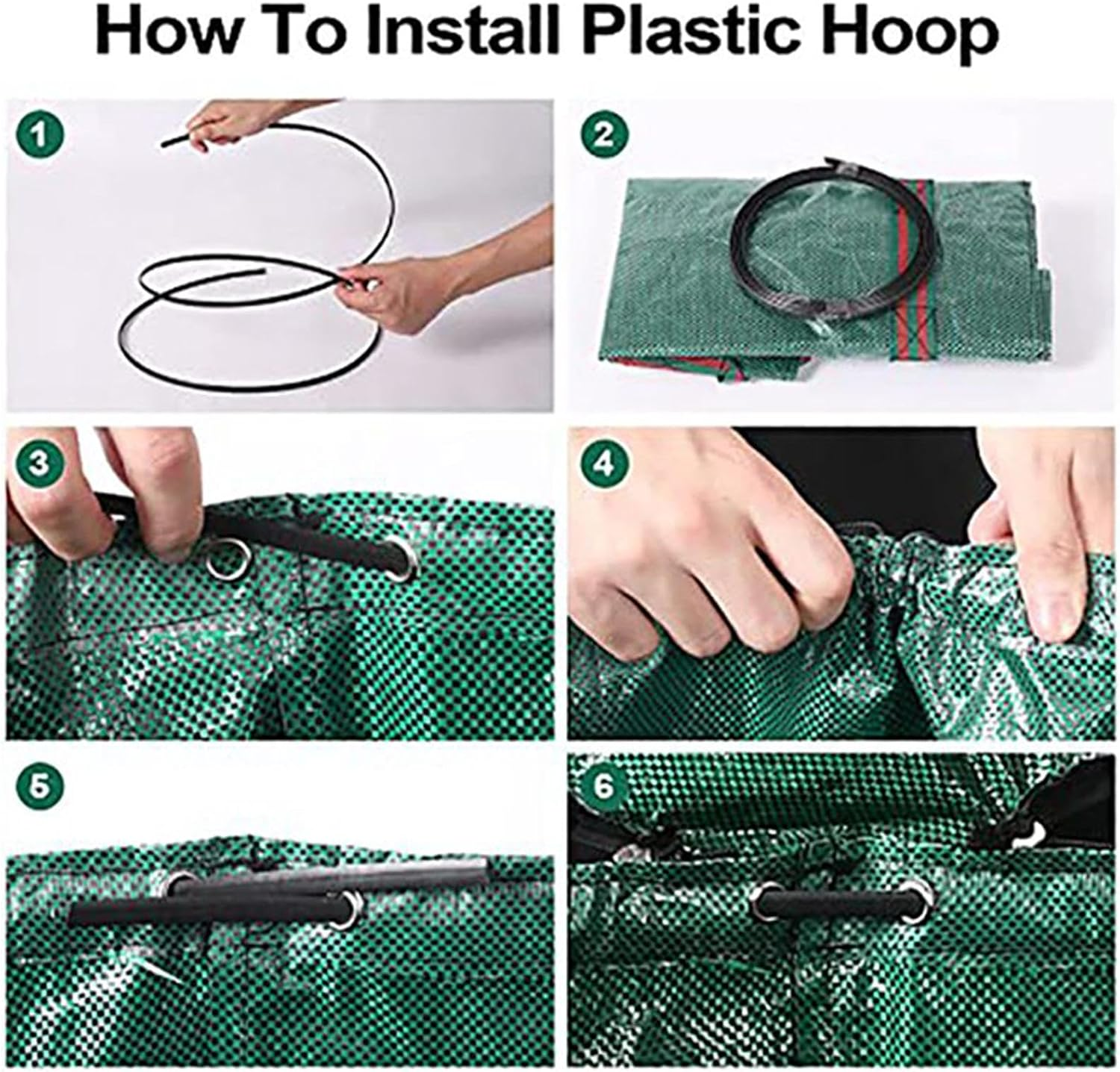 Garden Bag for Leaves | Heavy Duty Yard Recycling Trash Bags,Foldable Clean up Container with Reinforced Handles for Recycling, Composting, Household image number 2