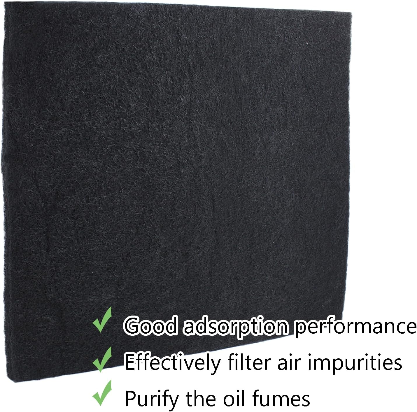 Acbbmns 2Pcs Universal Activated Carbon Filter, 480 X 160Mm X 10Mm Range Hood Filter Charcoal Sheet for Air Purifiers Furnace Filters image number 4
