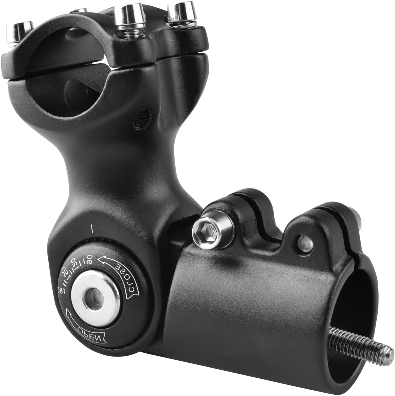 Azarxis Bike Stem Adjustable 0-90 Degree 25.4 31.8Mm Bicycle Handlebar Stem 60 80 93 100Mm for Mountain Bike Road Bike BMX MTB