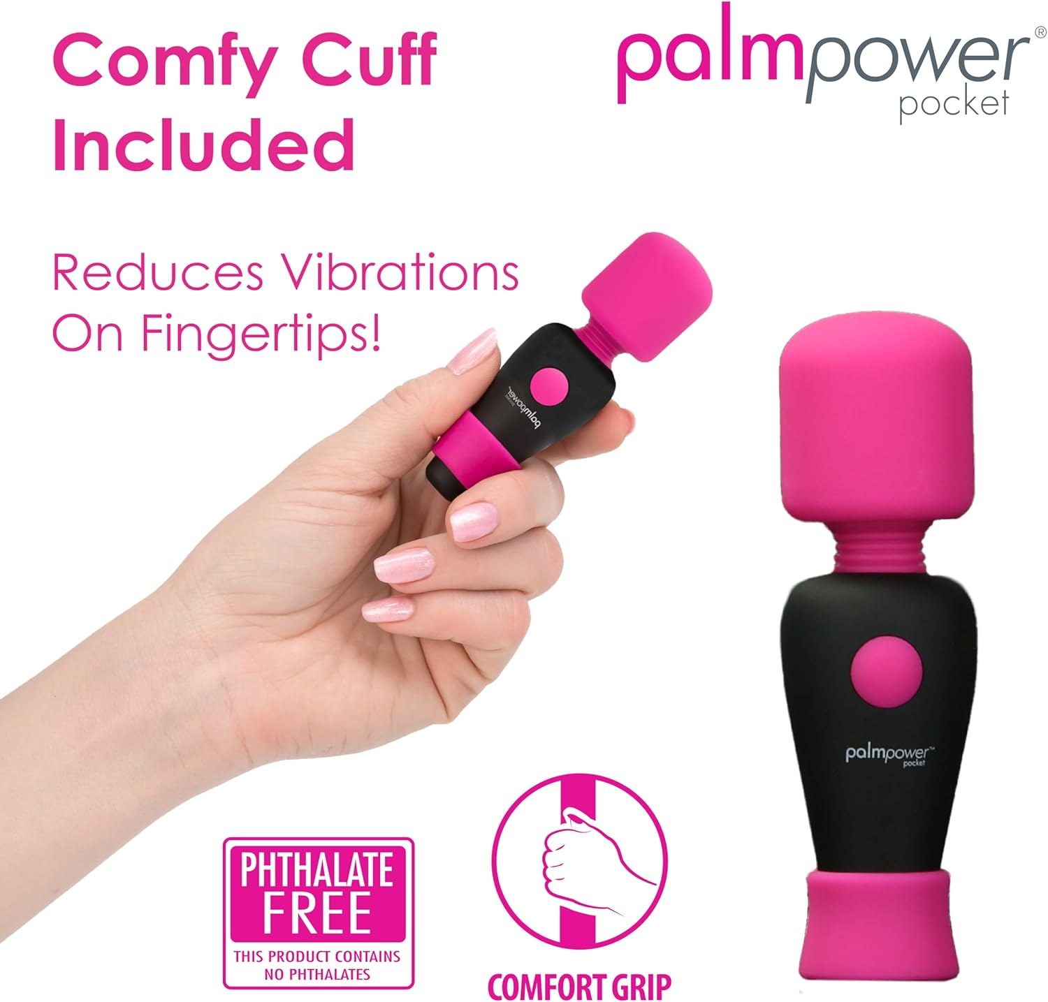 Palmpower Massage Wand Pocket, Pink