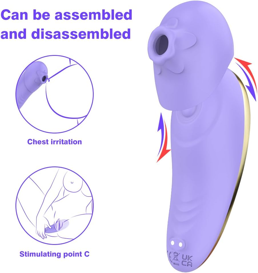 Sucking Vibrator Adult Sex Toys - Adult Toys for Women Clitoral Nipple Sucker Vibrators with 7 Sucking & Vibrating Modes, Womens Rose Sex Toy Suction Vibrator for Woman Couples Female image number 1