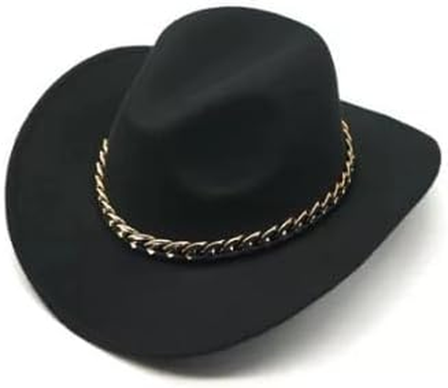 Western Outback Cowboy Hat Men'S Women'S Style Felt Canvas Black image number 2