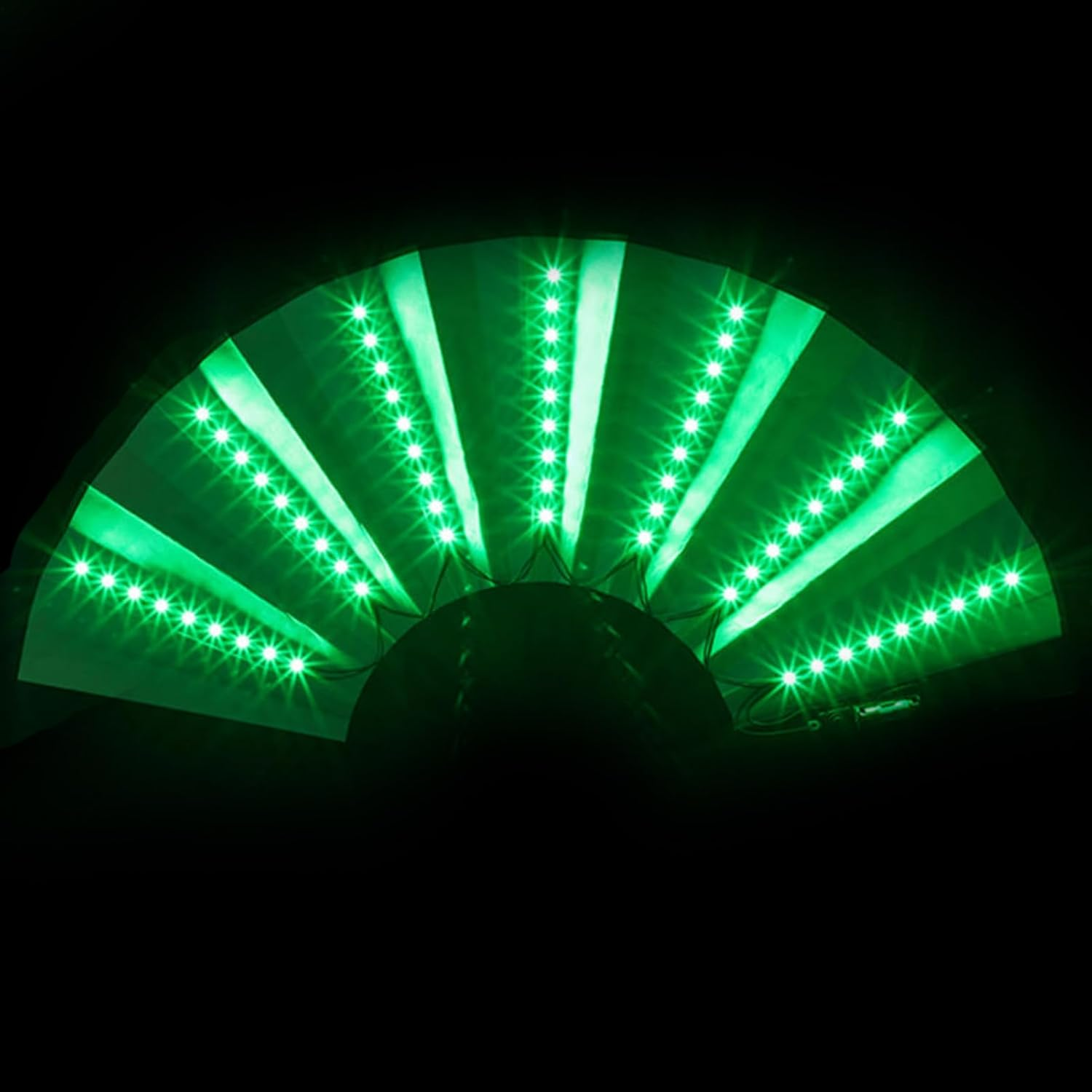 Light up Fan, LED Folding Hand Fan, Glowing Handheld Props for Stage Performance, Birthday Festival, Burlesque, Dance, Wedding, Night Club