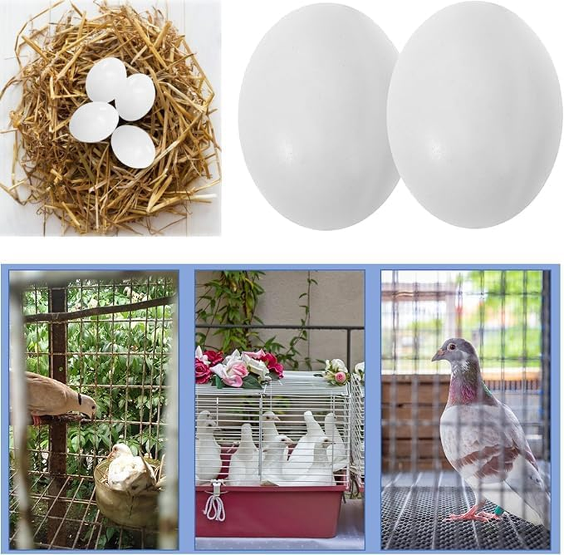 WEZCHUGHAOL 10 Fake Bird Eggs, Pigeons That Have Stopped Laying, Spotted Pigeons, Grey Parrots, and Wren Brother ，Easter Bird Eggs image number 3