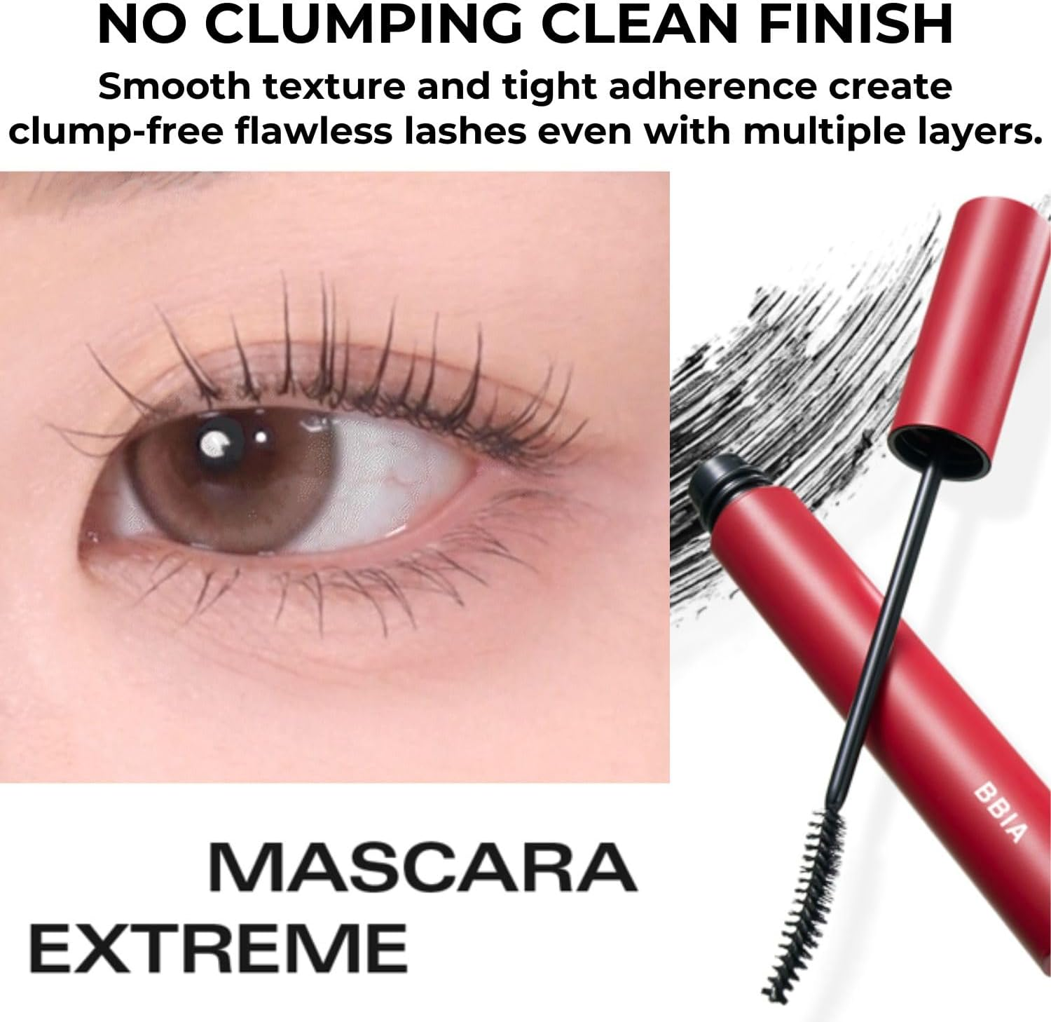 BBIA Never Die Mascara Extreme - Delicate Curling Ultra Long-Lasting Fixing Power Volumizing Lengthening Intense Length Natural Full Lashes No Smudging & Clumping K-Beauty (02 SUPER BROWN, 7 Gram) image number 5