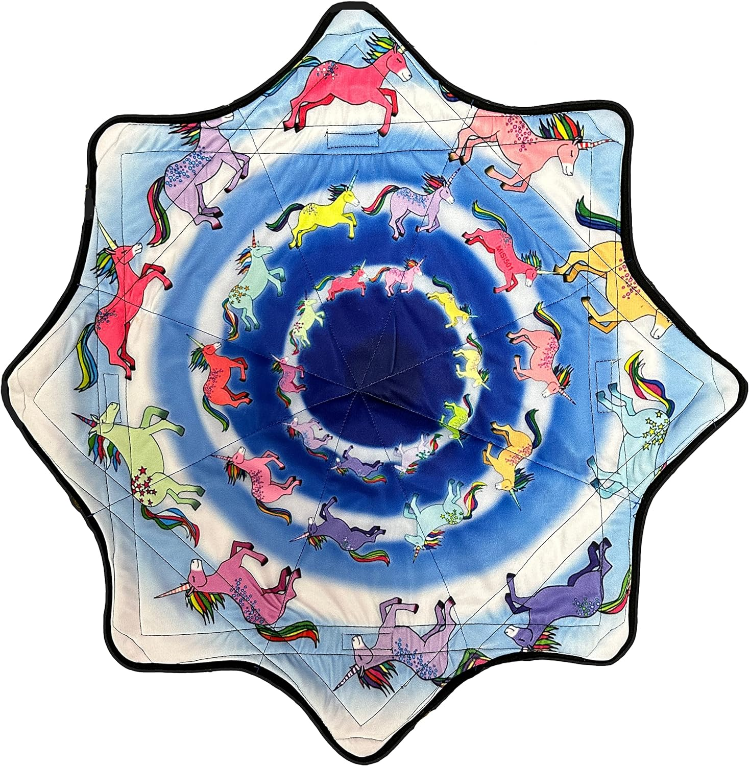 Mougee Mini Star Spinning Cloth - 24" Diameter - Smaller Size for Smaller Hands and Easier Spinning (Unicorns) image number 2