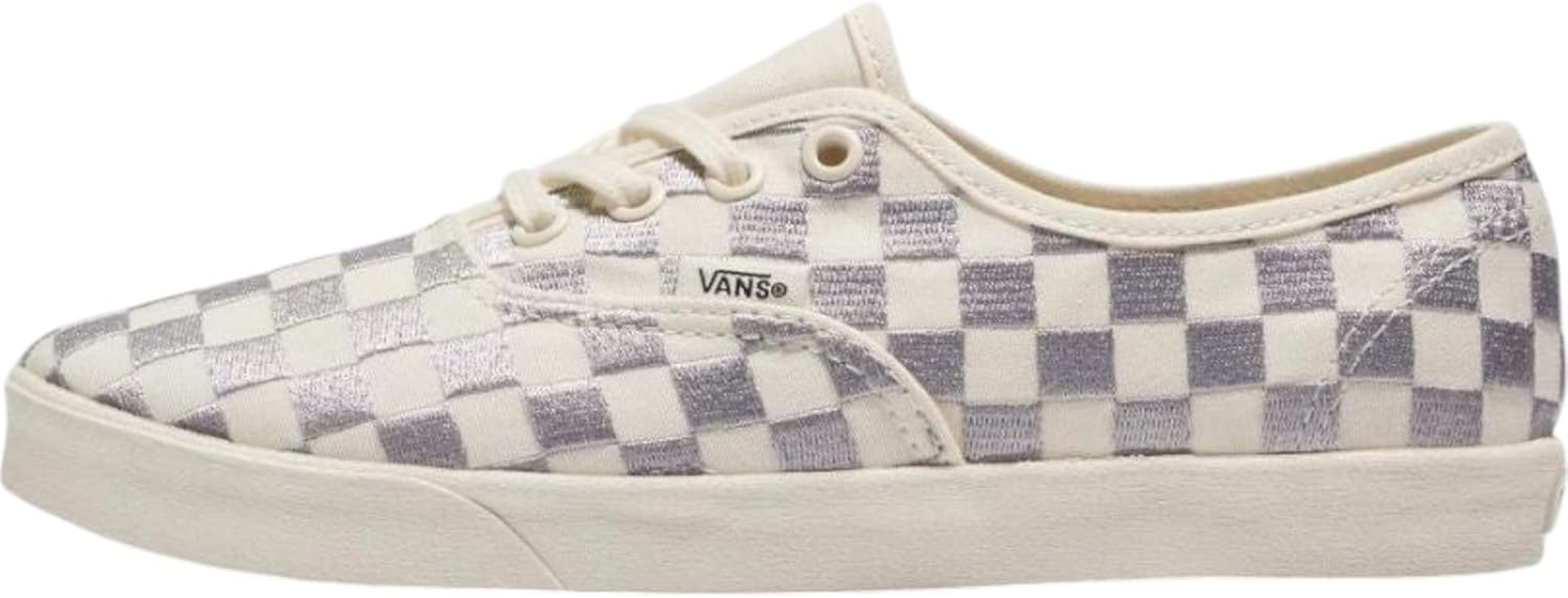 Vans Mens Authentic Lowpro Shoes Embroidered Check Lunar Rock image number 2
