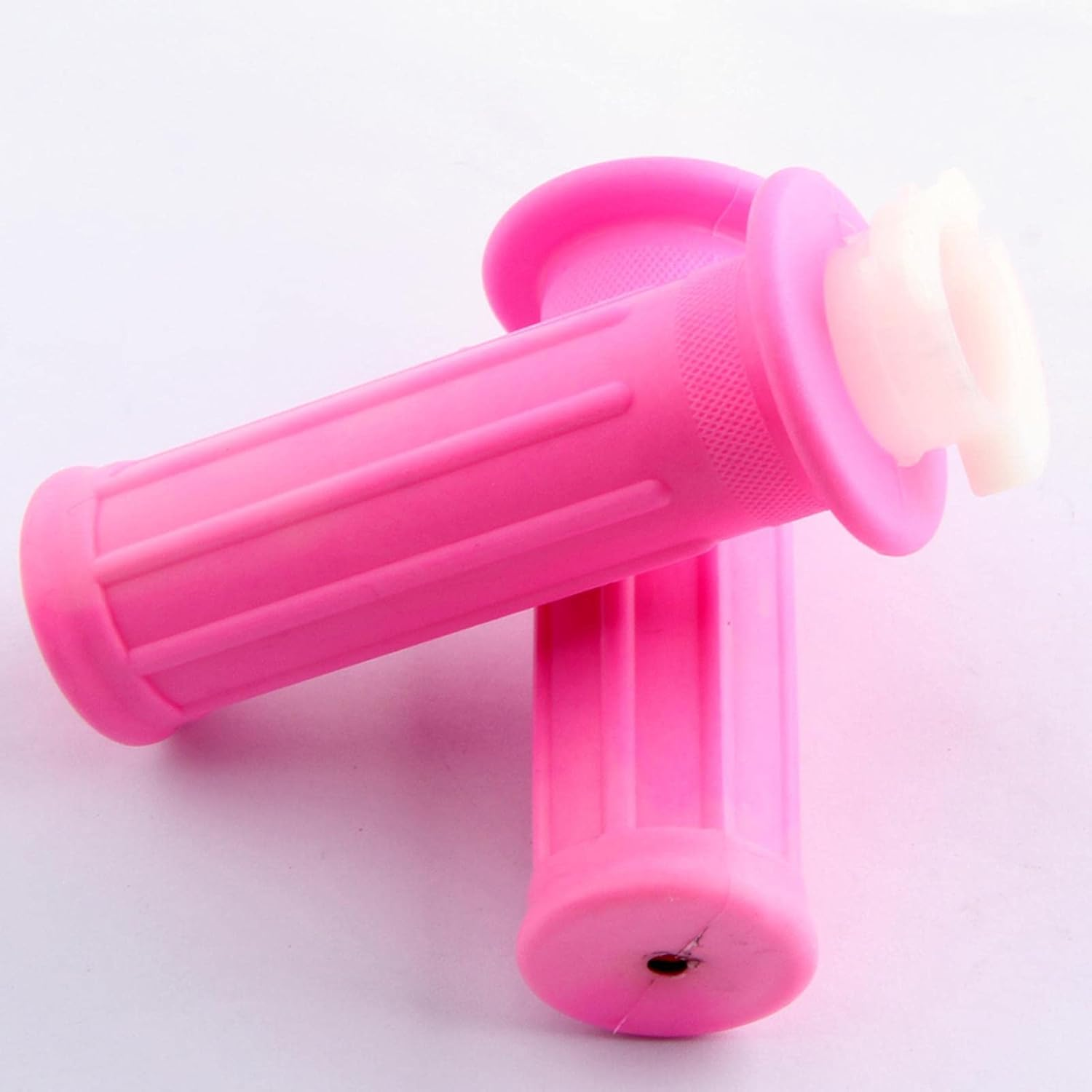2Pcs Motorcycle Handlebar Grips, Durable Throttle Twist Grip Practical Fits for PW50 Mini Replaces Accessories, Pink - Pink image number 2