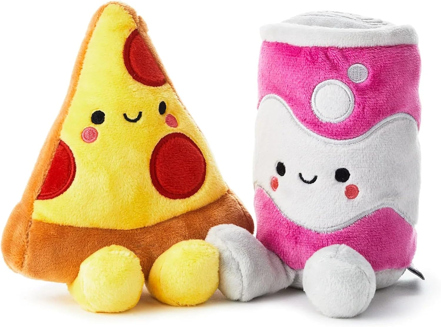 Hallmark Better Together Pizza and Soda Plush, 5.5-Inch Height Plush Toys That Stick Together, for Friend, Partner or Loved One image number 1