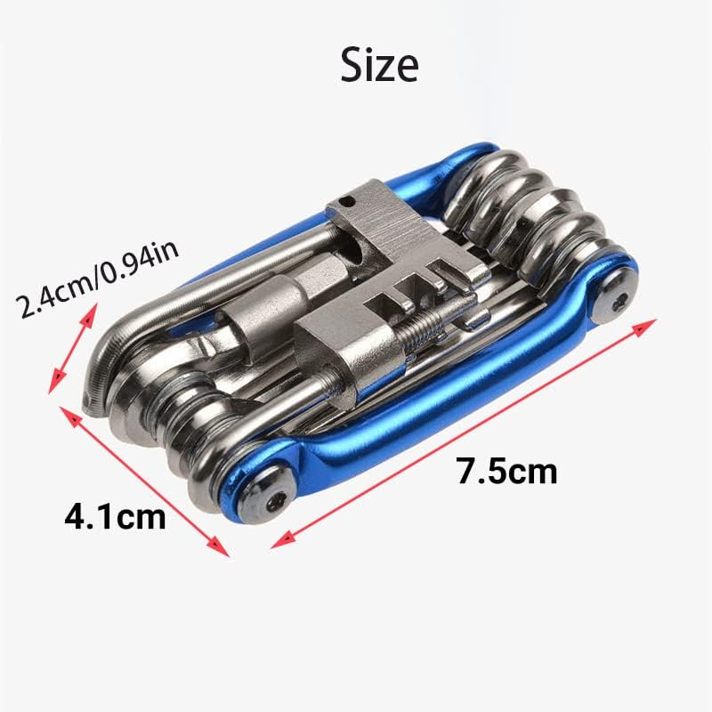 AIMALL 11-In-1 Bicycle Chain Multi-Function Portable Breaker Tool Repair Kit Extractor, All-Steel Construction, 2.95 X 1.61 Inches, Durable and Compact for Bike Maintenance