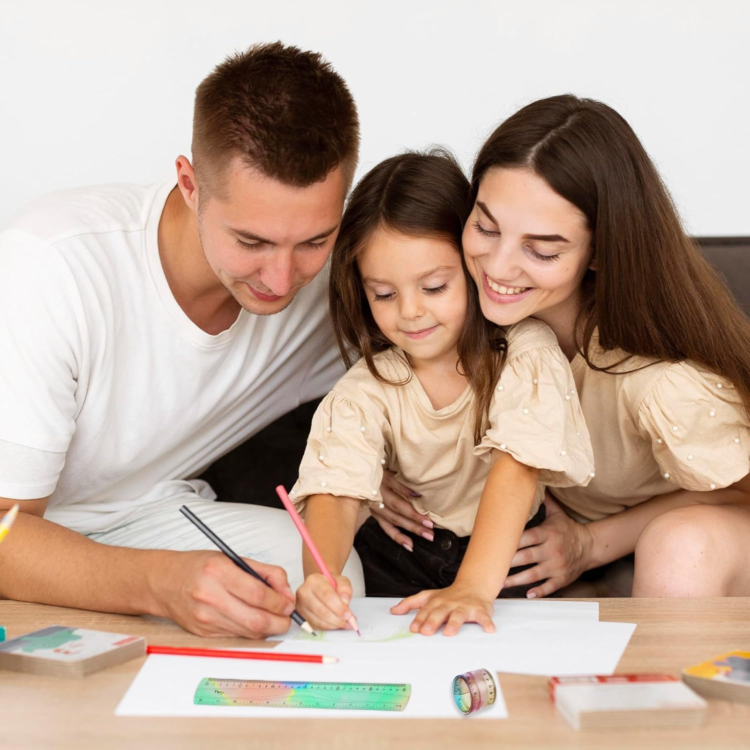 WADY 2 Pieces Flexible Ruler, Flexible Ruler Plastic Ruler Shatterproof Straight Edge Ruler 15/30Cm Soft Bendable Ruler for School Classroom Office Kids & Adults (Colorful, 6Inch+12Inch) image number 2