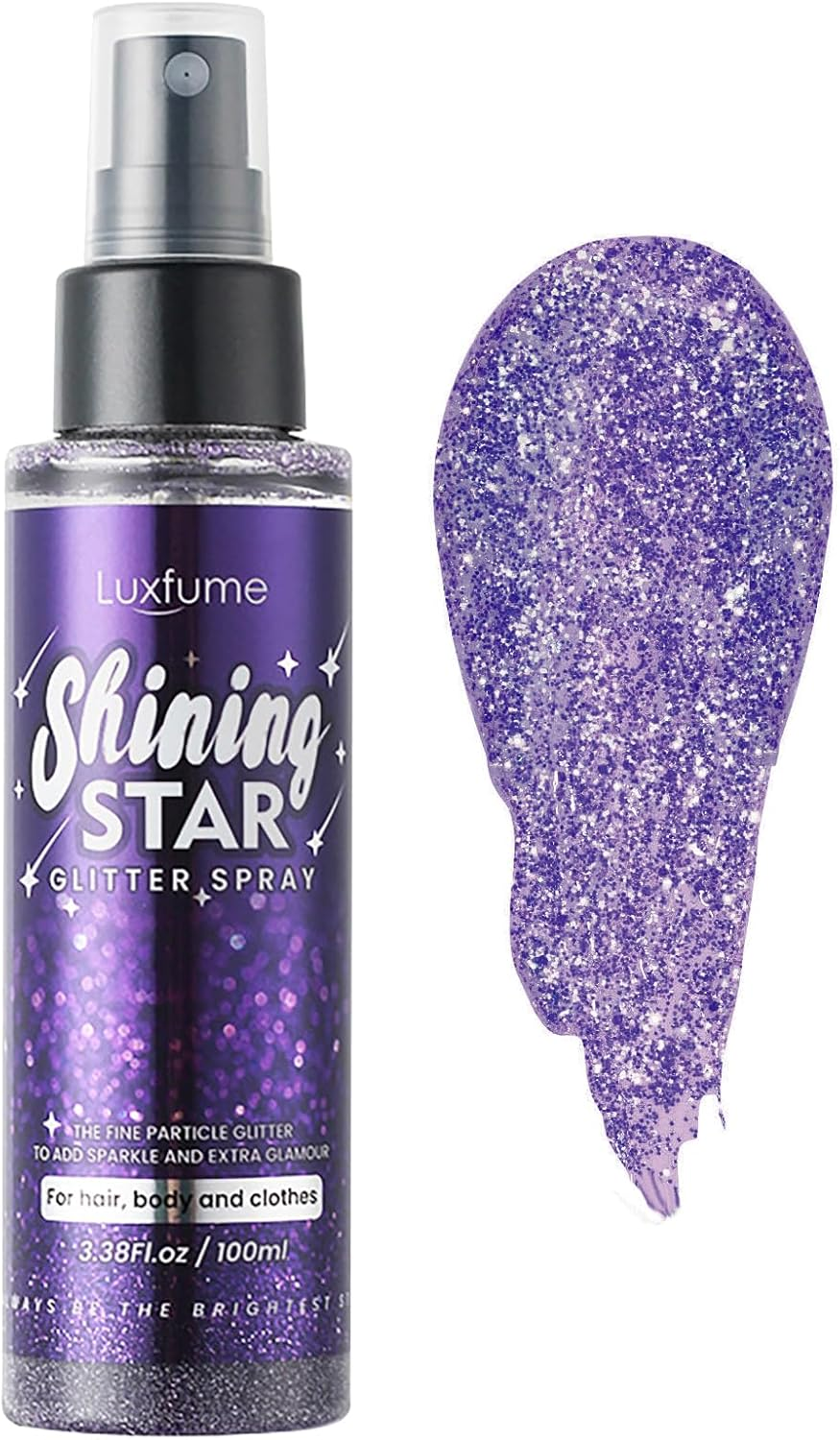 Body Glitter Spray for Clothes, Purple