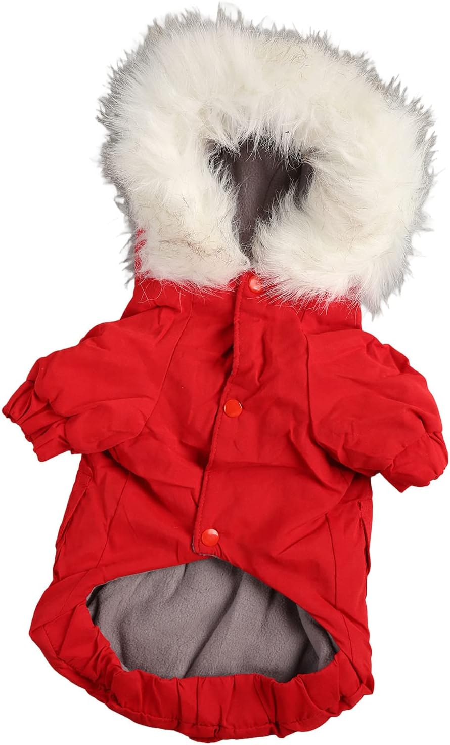Dog Hoodies Clothes, Pet Cotton Warm Hoodies Coat Dog Winter Coats, Fashionable Casual Thickened Warm Puppy Coats for Small Medium Dogs Cats Red (XXL) image number 2