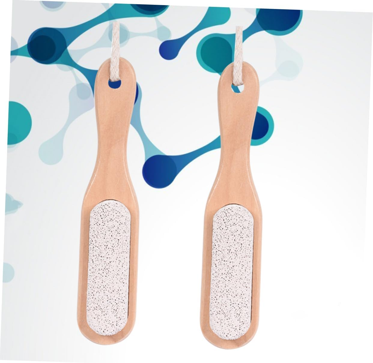 AUTSUPPL 2Pcs Nail Buffer Block Pumice Stone Cleaning Brush Body Exfoliator for Callus Removal image number 1