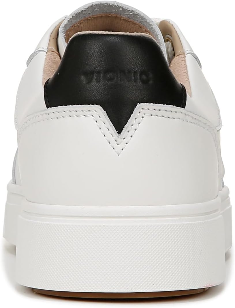Vionic Women'S Rebel Kimmie Court Comfortable Lace-Up Casual Sneakers- Supportive Dress up Walking Sneakers Comfort Shoes That Includes a Concealed Orthotic Insole Sizes 5-12, White Leather, 7.5 Wide image number 1