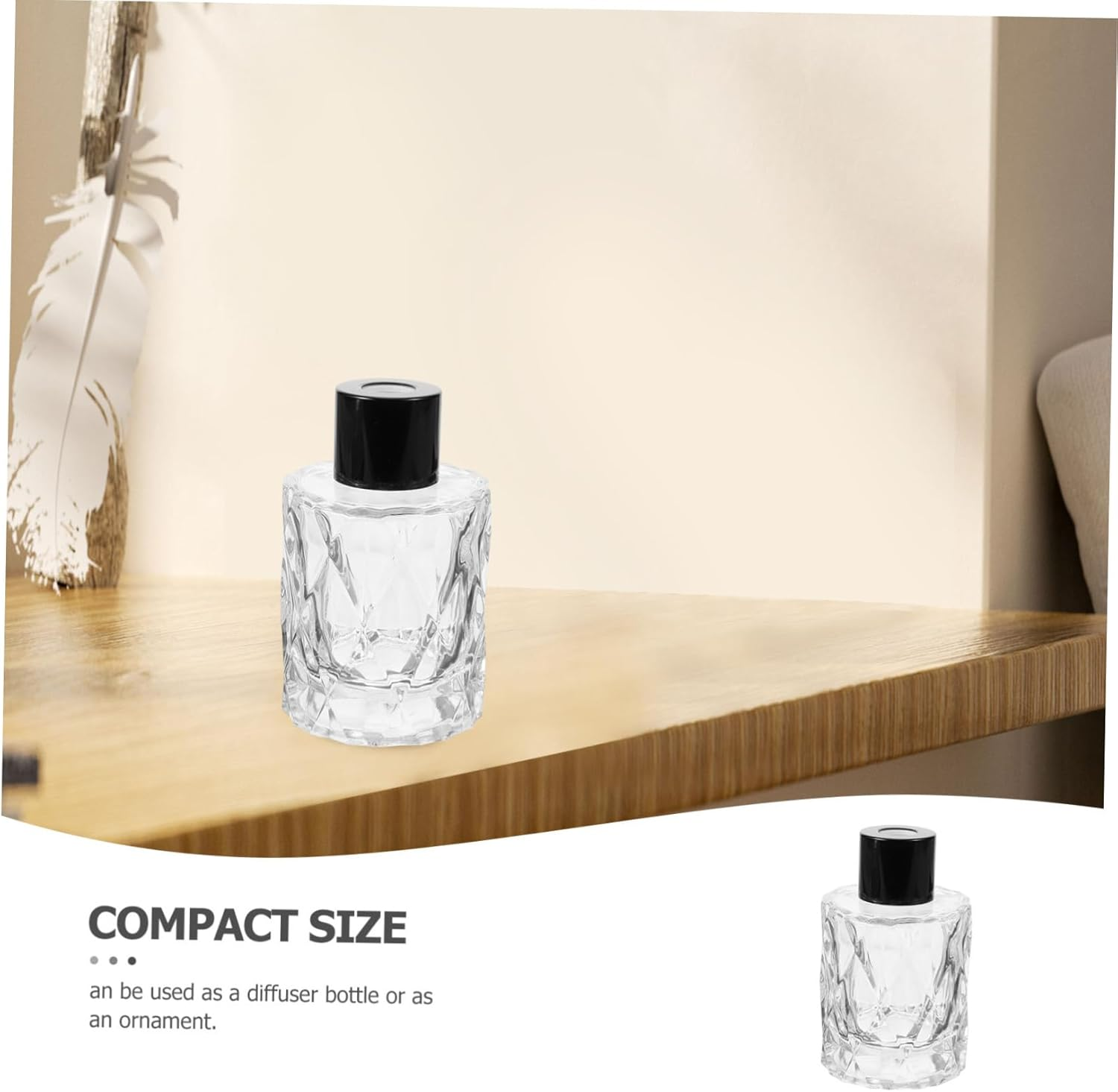 STOBAZA 4Pcs 50Ml Glass Reed Diffuser Bottles Perfume Sample Container Aromatherapy Oil Diffuser for Home D&eacute;cor and Office Fragrance image number 2