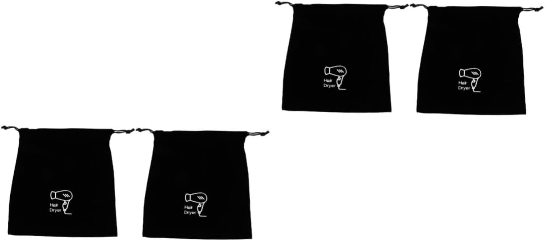 FRCOLOR 4Pcs Travel Bag for Hair Styling Tools Hair Dryer Organizer Drawstring Pouch