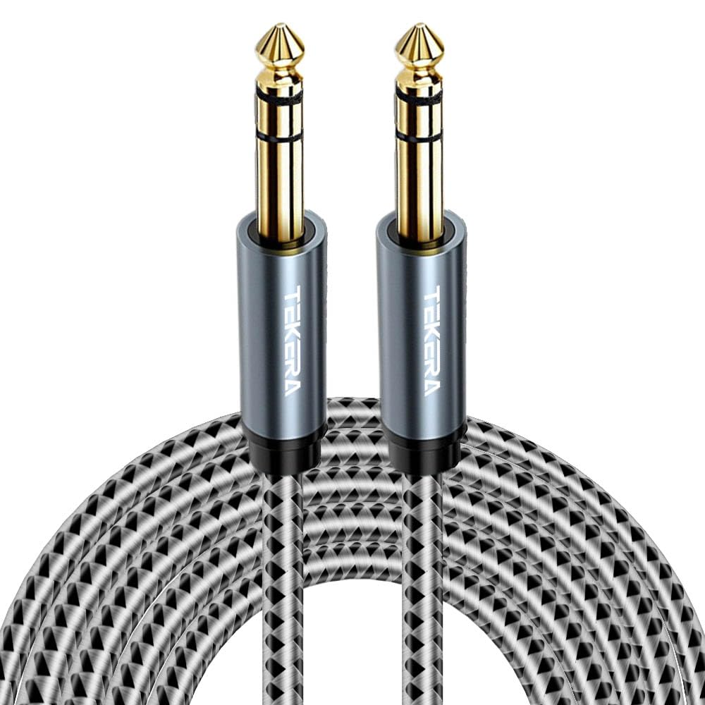 Guitar Cable, TEKERA Balance 6.35Mm TRS 1/4 Inch Cable, Stereo Quarter Inch TRS Male Cable 0.5M 1M 2M 3M 5M 10M (2M) image number 4