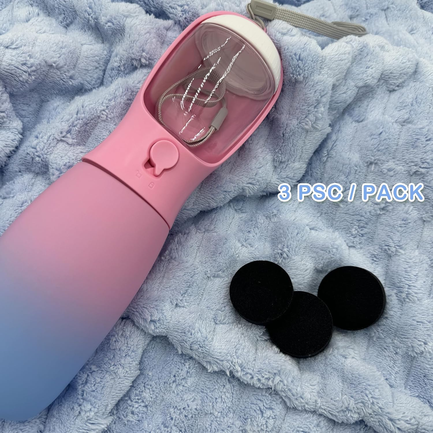 MITOCAPY Filter for Dog Water Bottle, Replacement Activated Carbon Filter for Dog Travel Water Bottle, Coconut Shell Filter Dog Accessories image number 1