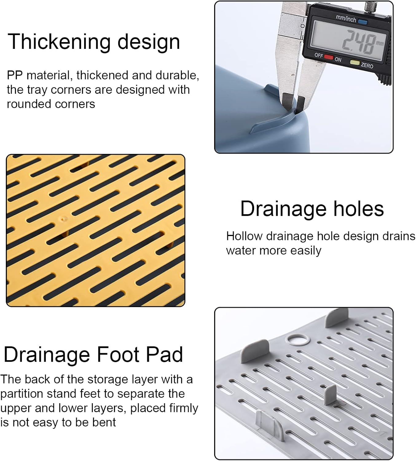 Rabbit Cat Litter Tray, Rabbit Toilet, Small Animal Cat Litter Tray, Potty Trainer, Rabbit Cage Toilet, Cat Litter Tray for Small Animals, Rabbits, Guinea Pigs (Large Dark Blue) image number 2