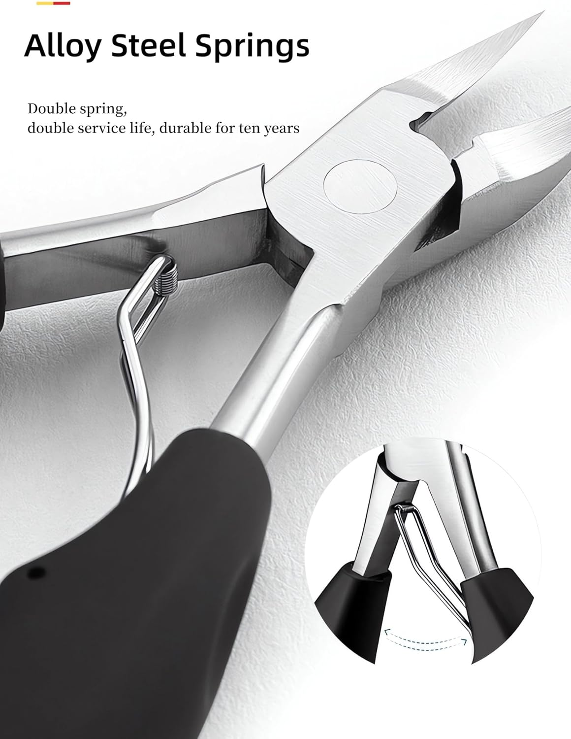 NEMIBAD Podiatrist Toenail Clippers，Nail Clippers for Thick & Ingrown Toenails， Super Sharp Curved Blade Toenails Trimmer image number 3