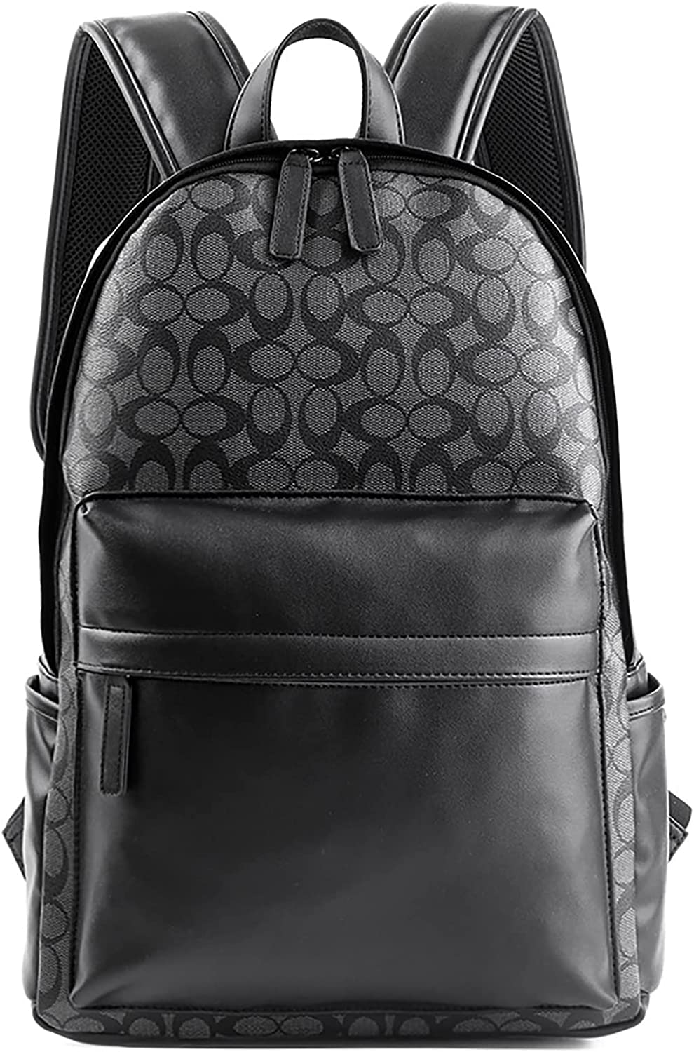 Leather Laptop Backpack for Men Wowen, School College Bookbag Casual Travel Daypack