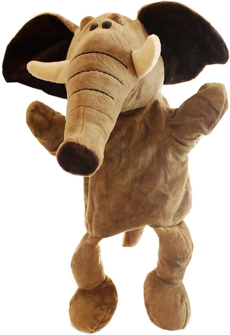 Hand Puppet Friends Animal Hand Puppets with Movable Open Mouth/Arm/Legs (Elephant) image number 1