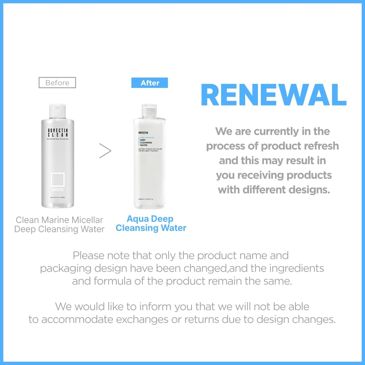 Rovectin Clean Marine Micellar Deep Cleansing Water 400 Ml