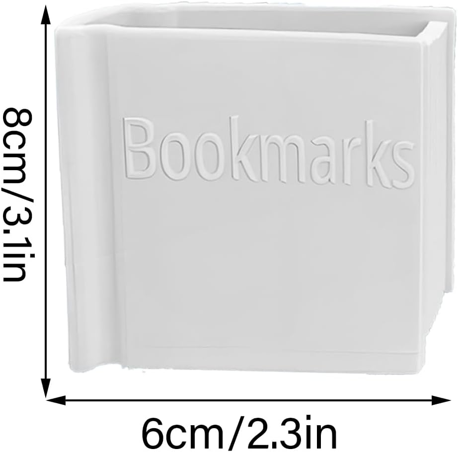 Wjnflqn Book Shaped Bookmark Holder | Desk Pen Holder Stand,3D Printed Book Shaped Desk Storage Box for Desktop Tabletop Countertop Bedside Bookshelf Home Reading Booth - Purple image number 4