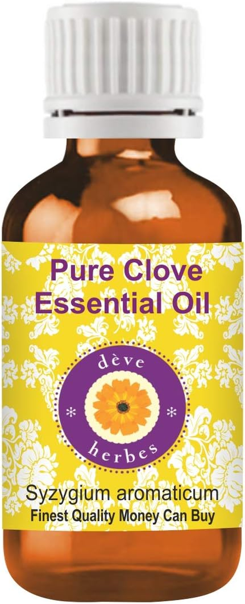 Deve Herbes Pure Clove Essential Oil (Syzygium Aromaticum) Natural Therapeutic Grade Steam Distilled for Personal Care 15Ml (0.50 Oz)
