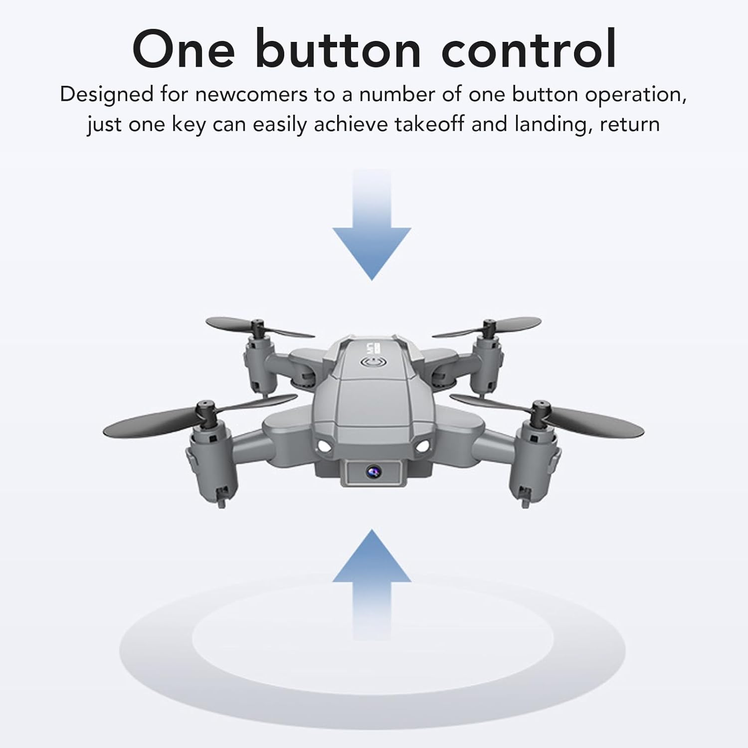 KY905 Black Mini Drone with 4K Camera, 4 Axle Drone Wifi HD Transmission with Carrying Case, Hobby RC Quadcopters Multirotors with Gesture Photography