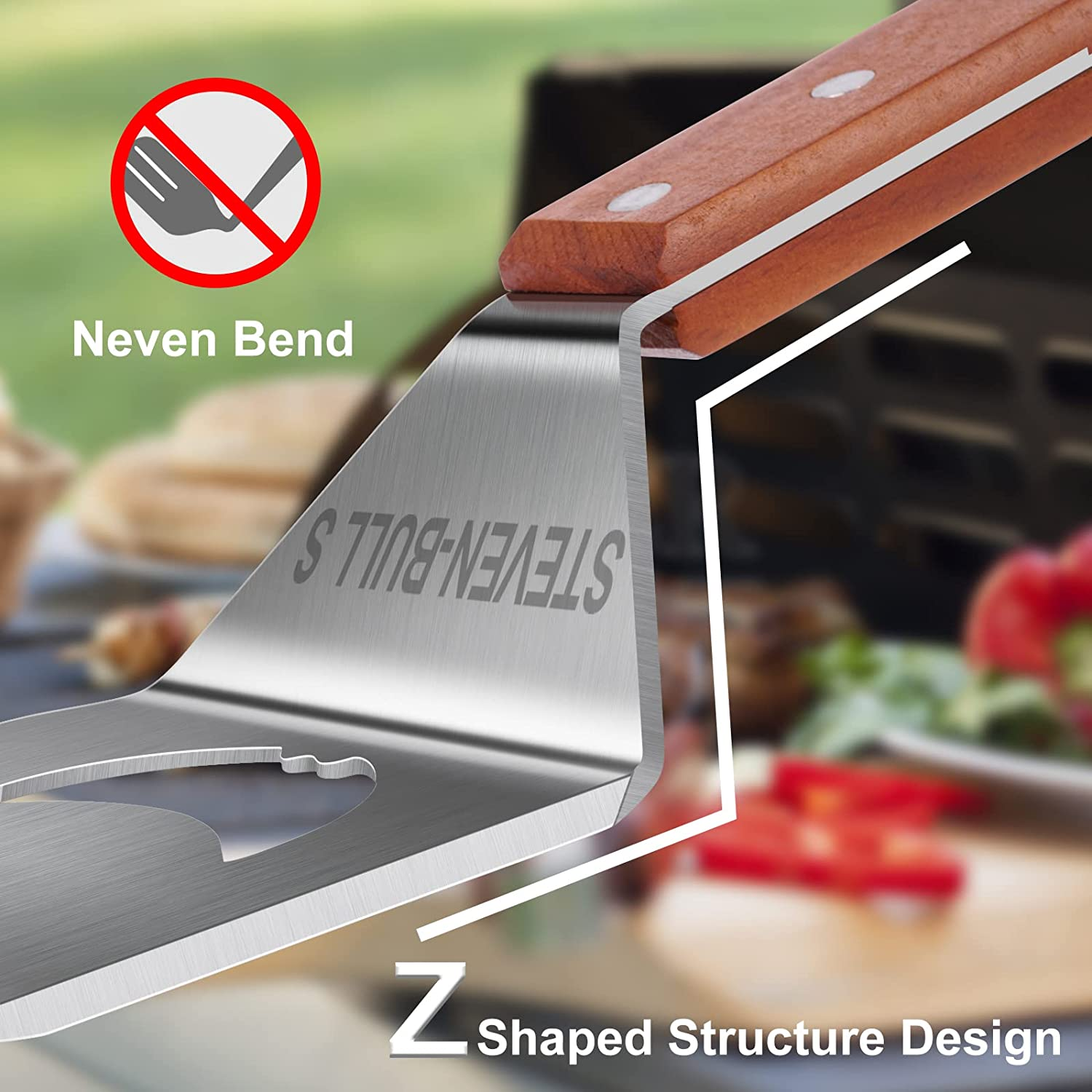 5 in 1 BBQ Spatula for Outdoor Grill, Personalised BBQ Tool Have a Barbecue Utensils Set Function, More Fun, More Efficient.Stainless Steel BBQ Accessories Best BBQ Gifts for Men