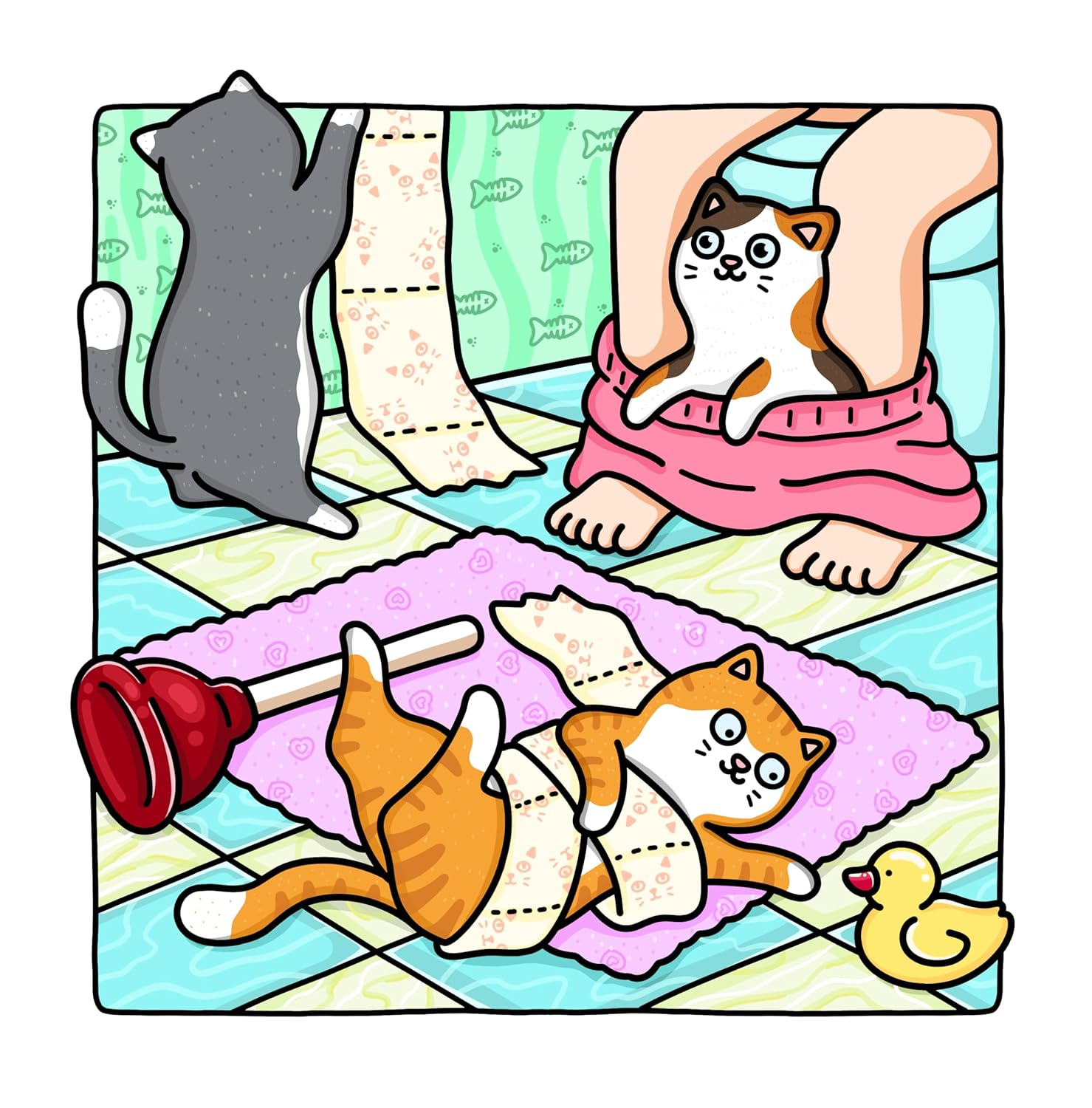 Naughty Cats: Cattitude Coloring Book for Adults and Teens image number 5