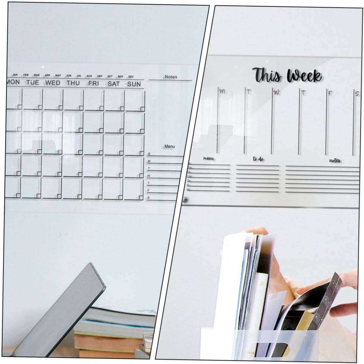 Tofficu 2Sets Whiteboards Erasable Notepad Home Accessory Wedding Memo Boards for Wall Decor image number 2