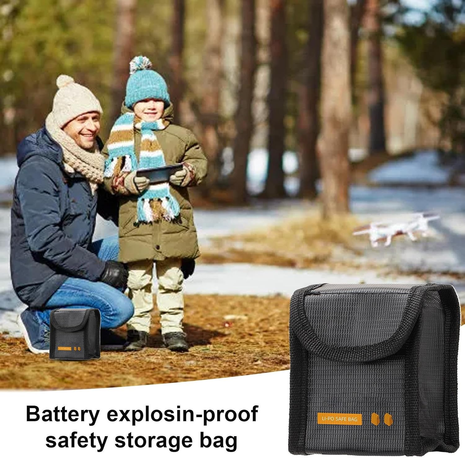 Lithium Battery Storage - Protective Holder, Battery Protection - Drone Accessories | High Temperature Fireproof Storage Case, Safety Battery Box, Compact Lithium Protection Case, Resistant - M image number 6